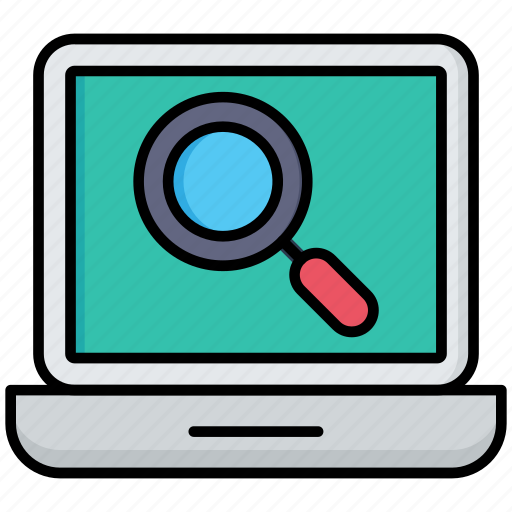 Seo, search, find, laptop, web, magnifier icon - Download on Iconfinder