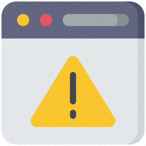Seo, warning, danger, webpage, browser, alert icon - Download on Iconfinder