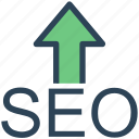 arrow, optimization, search engine, seo, upload, web 