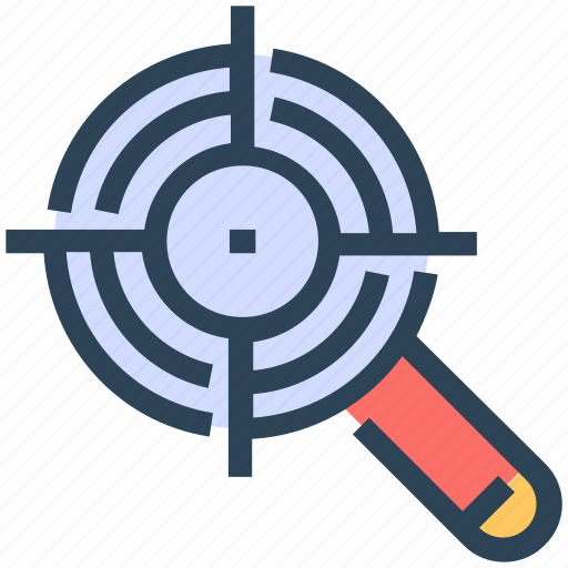Find, focus, magnify glass, search, seo, target icon - Download on Iconfinder