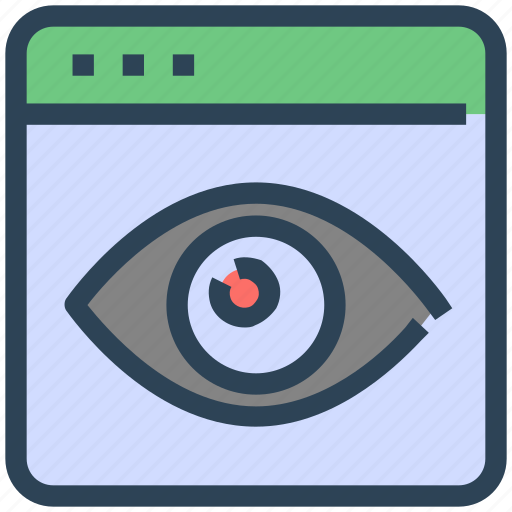Advertising, browser, eye, impressions, seo, web, webpage icon - Download on Iconfinder
