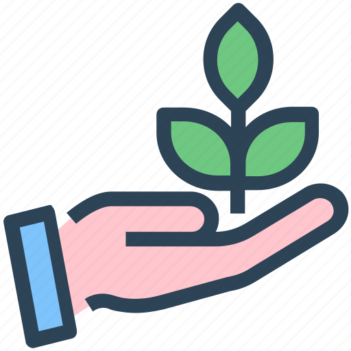 Business startup, growth, hand, leaves, seo icon - Download on Iconfinder