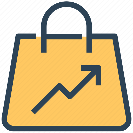 Analysis, arrow, buy, market, seo, shopping bag icon - Download on Iconfinder