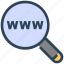 find, magnify glass, research, seo, url, website 