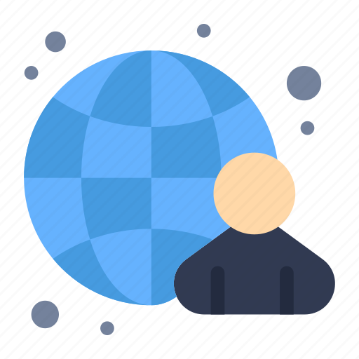 Businessman, globe, human, internet icon - Download on Iconfinder