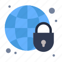 global, globe, lock, security