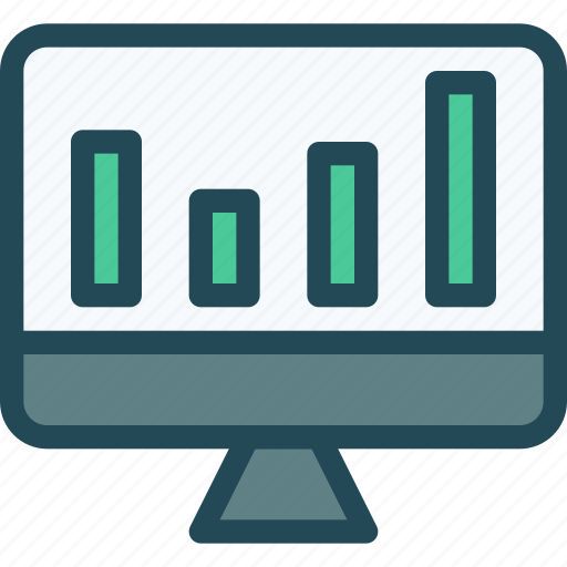 Analytics, computer, diagram, profit, sales, screen, statistics icon - Download on Iconfinder