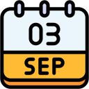 calendar, september, three, 3, date, monthly, time, month, schedule