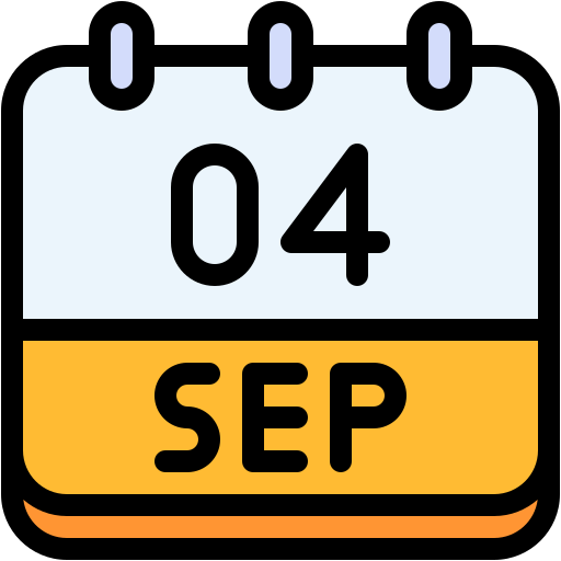 Calendar, september, four, date, monthly, time, and icon - Free download
