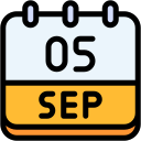 calendar, september, five, date, monthly, time, and, month, schedule