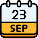 calendar, september, twenty, three, date, monthly, time, month, schedule