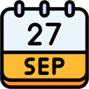 calendar, september, twenty, seven, date, monthly, time, and, month, schedule