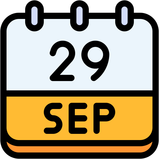 Calendar, september, twenty, nine, date, monthly, time icon - Free download