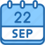 calendar, september, twenty, two, date, monthly, time, month, schedule 
