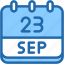 calendar, september, twenty, three, date, monthly, time, and, month, schedule 