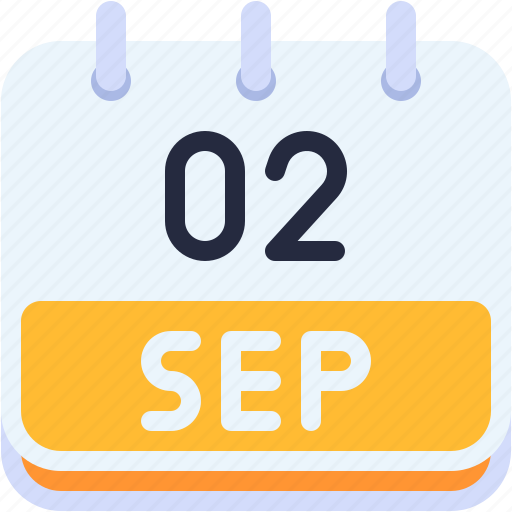 Calendar, september, two, 2, date, monthly, time icon - Download on Iconfinder
