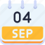 calendar, september, four, date, monthly, time, and, month, schedule 