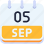 calendar, september, five, date, monthly, time, and, month, schedule 