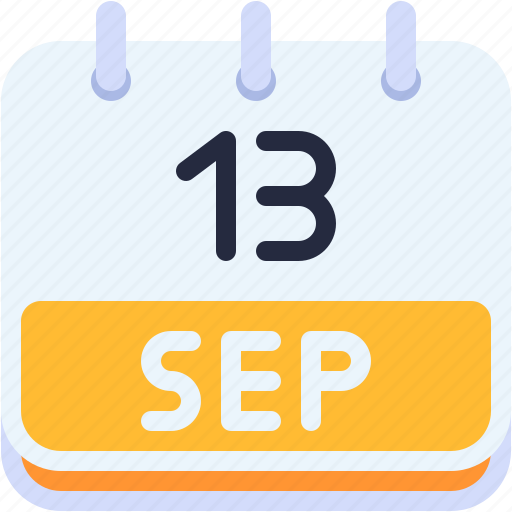 Calendar, september, thirteen, date, monthly, time, and icon - Download on Iconfinder