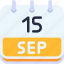 calendar, september, fifteen, date, monthly, time, and, month, schedule 