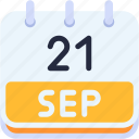 calendar, september, twenty, one, date, monthly, time, and, month, schedule