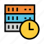 clock, database, server, storage, time 