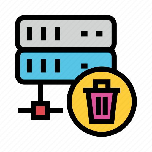 Database, datacenter, delete, server, trash icon - Download on Iconfinder