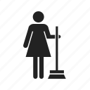 woman, mop, cleaning, service, girl