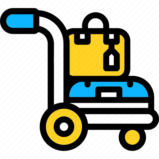 Suitcase, trolley, travel, wheels, cart icon - Download on Iconfinder