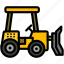 bulldozer, work, transport, construction, vehicle 