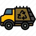 garbage, truck, transport, construction, vehicle