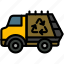garbage, truck, transport, construction, vehicle 