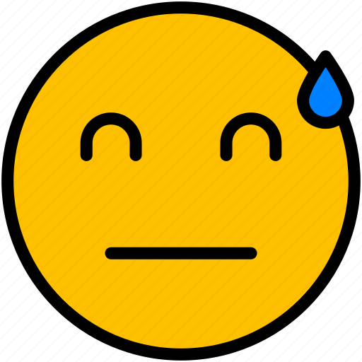 Emoji, face, smiley, emoticon, sweat icon - Download on Iconfinder