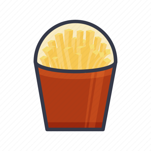 Box, delivery, french, fries, package, potato icon - Download on Iconfinder