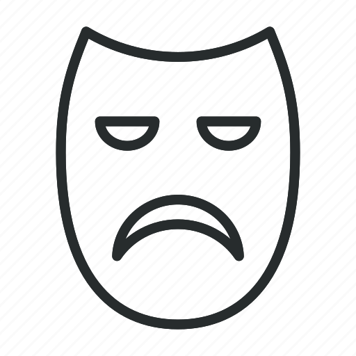 Drama, tragedy, comedy, theater, mask, theatrical, sad icon - Download on Iconfinder