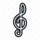 clef, treble, music, musical, note, sound, sign, melody