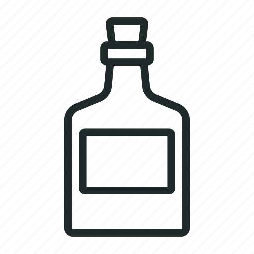 Bottle, alcohol, rum, drink, glass, bar, brandy icon - Download on Iconfinder