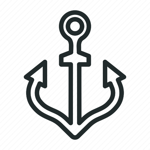 Nautical, anchor, isolated, marine, object, metal, iron icon - Download on Iconfinder