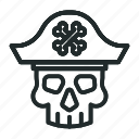pirate, captain, hat, sailor, character, skull, costume, sword