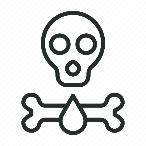 Toxic, danger, bones, skull, caution, risk, dangerous icon - Download on Iconfinder