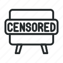 censored, stamp, sign, grunge, isolated, label, rubber, graphic