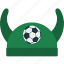 design, fan, football, hat, horn, soccer 