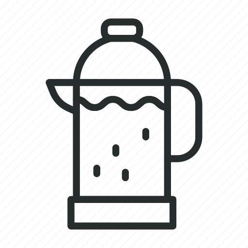 Coffee, drink, press, french, tea, beverage, hot icon - Download on Iconfinder