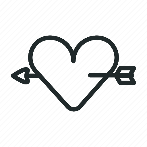 Heart, love, arrow, valentine, romance, romantic, sign icon - Download on Iconfinder
