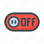 inactive, off, slider, switch, toggle 