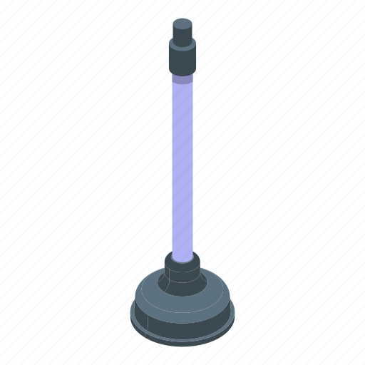 Sewerage, plunger, isometric icon - Download on Iconfinder