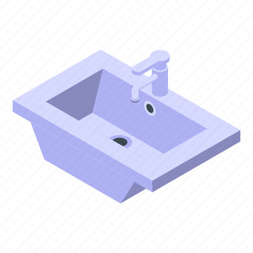Wash, basin, isometric icon - Download on Iconfinder
