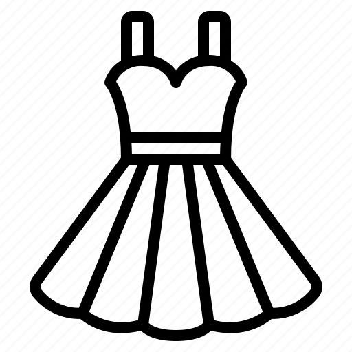 Dress, clothes, clothing, wedding, woman, feminine, fashion icon - Download on Iconfinder