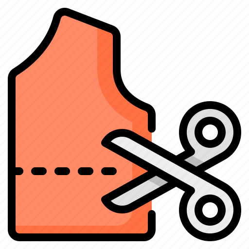 Cutting, cut, fabric, pattern, scissors, sewing, tailor icon - Download on Iconfinder