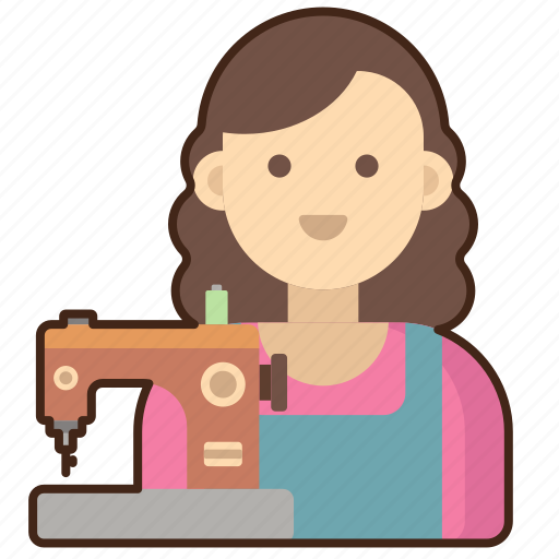 Tailor, woman, sewing, sewing machine, tailoring, dress maker icon - Download on Iconfinder